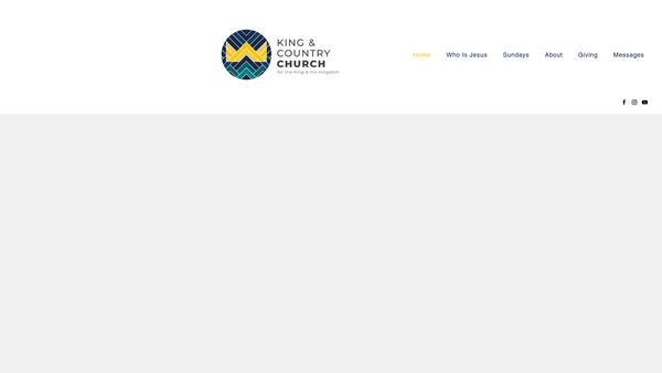 Screenshot of the King And Country Church website