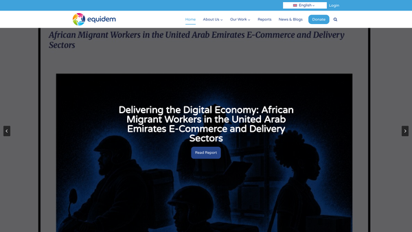 Screenshot of the Equidem website