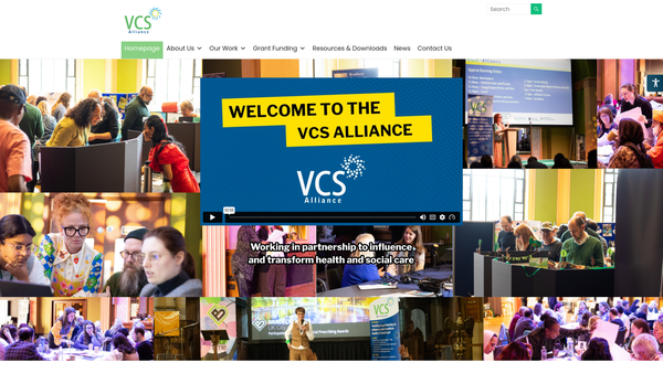 Screenshot of the Bradford Vcs Alliance Limited website