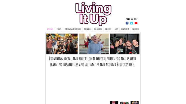 Screenshot of the Living IT Up website
