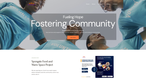 Screenshot of the Spon Gate Community Project website