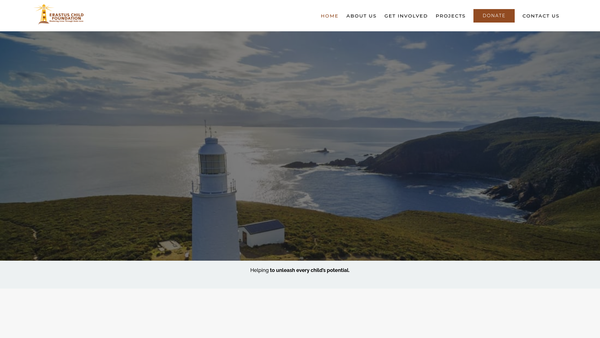 Screenshot of the Erastus Child Foundation website