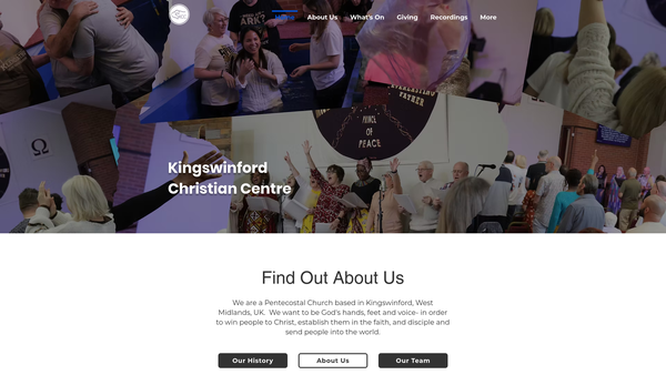 Screenshot of the Kingswinford Christian Fellowship website