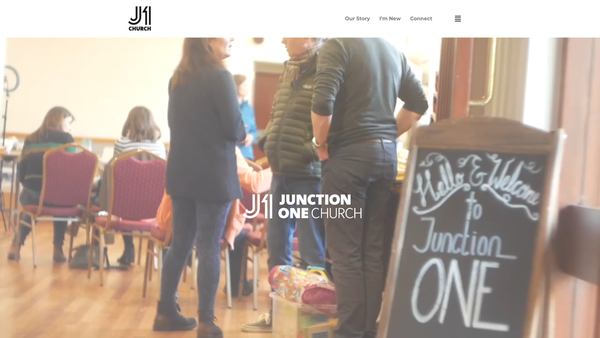 Screenshot of the Junction One Church website