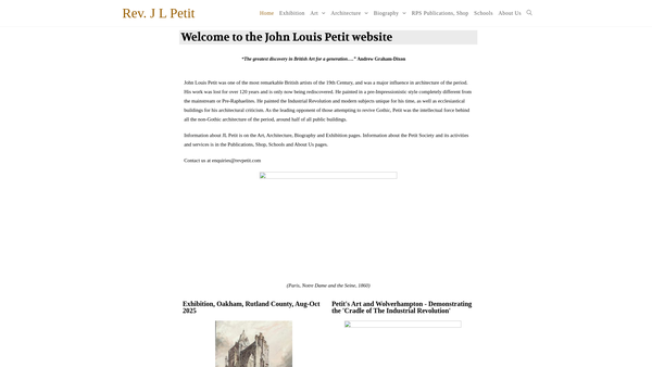 Screenshot of the The Jl Petit Society website