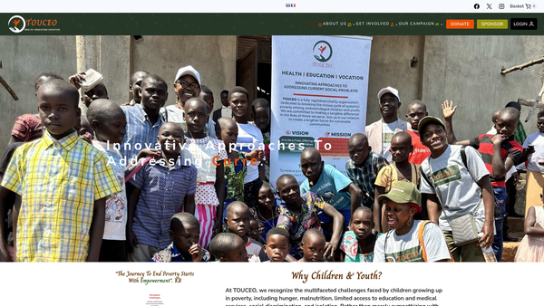 Screenshot of the Trust, Offering Underprivileged Children Educational Opportunities (Touceo) website