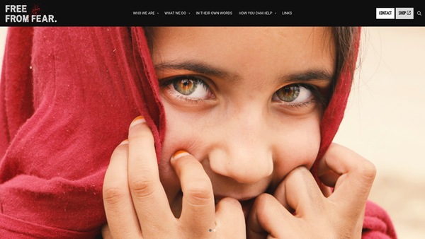 Screenshot of the Free From Fear website