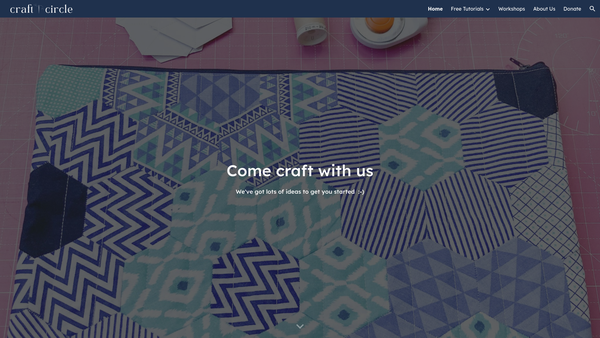 Screenshot of the Craft Circle website