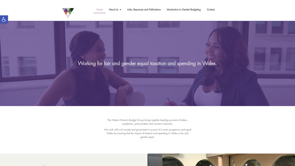 Screenshot of the Wales Women's Budget Group website
