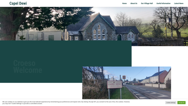 Screenshot of the Cymdeithas Gymuned Capel Dewi Community Association website