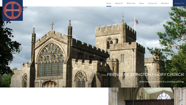 Screenshot of the Friends Of The Priory Church Of Edington website