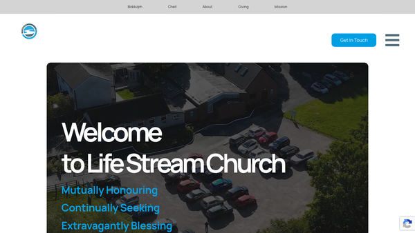 Screenshot of the Life Stream Church CIO website