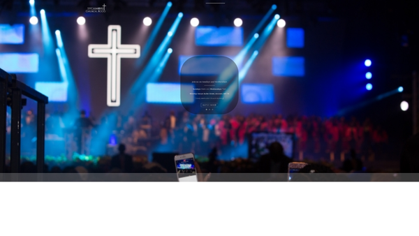 Screenshot of the Sycamore Church Rccg website