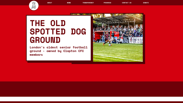 Screenshot of the The Old Spotted Dog Ground Trust Limited website