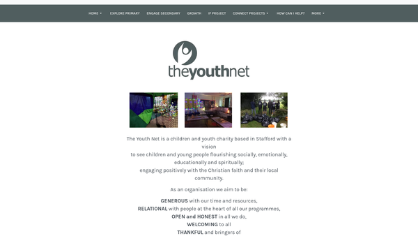 Screenshot of the The Youth Net website
