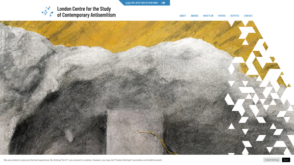 Screenshot of the London Centre For The Study Of Contemporary Antisemitism website