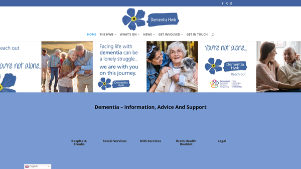 Screenshot of the Dementia Friendly Swansea website