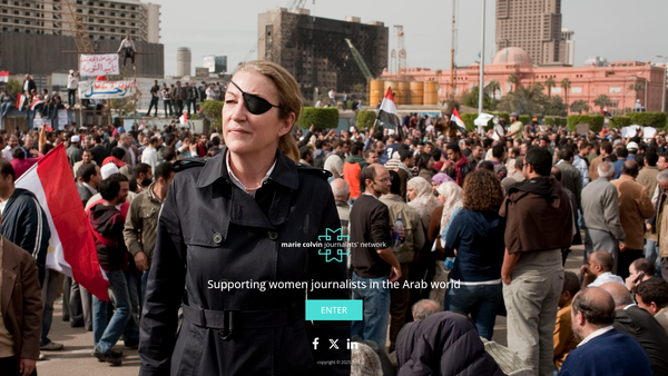 Screenshot of the Marie Colvin Journalists' Network website