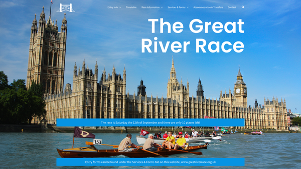 Screenshot of the The Great River Race Trust website