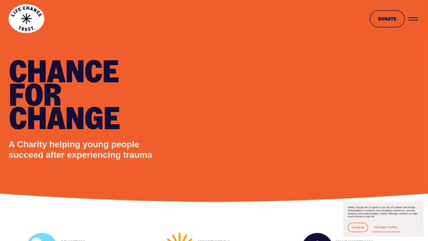 Screenshot of the Life Chance Trust website