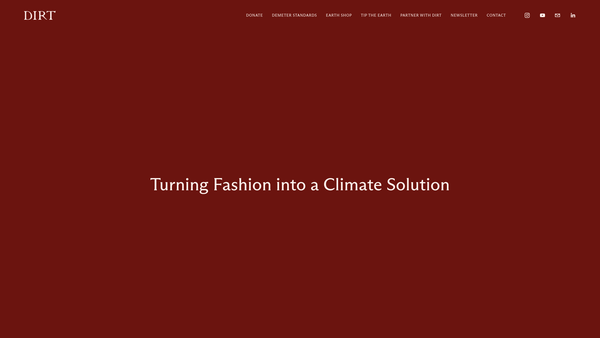 Screenshot of the Dirt - The Foundation For The Regeneration Of Earth website