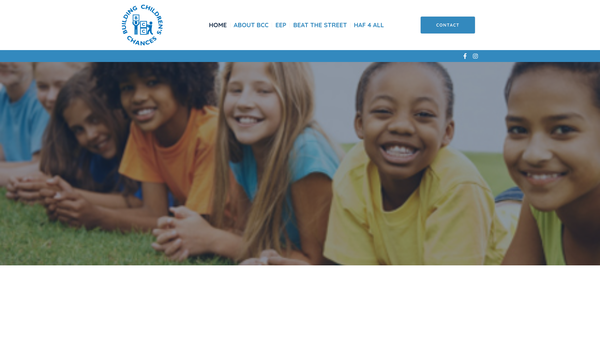 Screenshot of the Building Children's Chances website