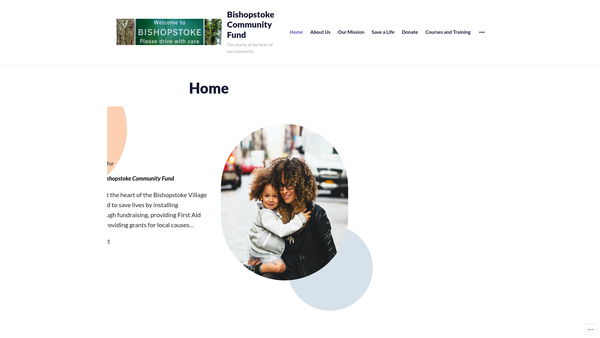 Screenshot of the Bishopstoke Community Fund website