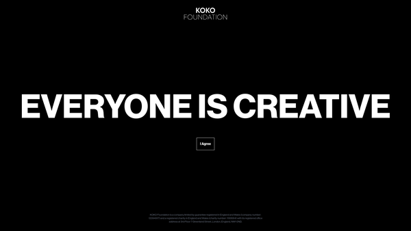 Screenshot of the Koko Foundation website