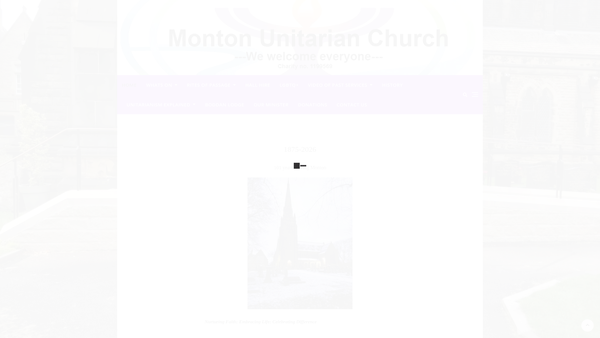 Screenshot of the Monton Unitarian Church website
