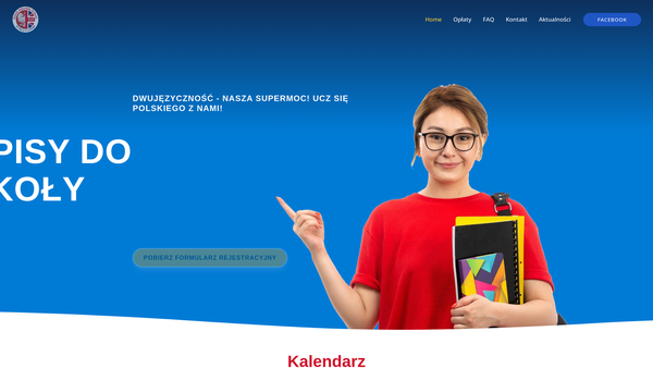Screenshot of the Polish Saturday School At St Mary's College website