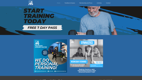 Screenshot of the Meopham Sports And Leisure Association website