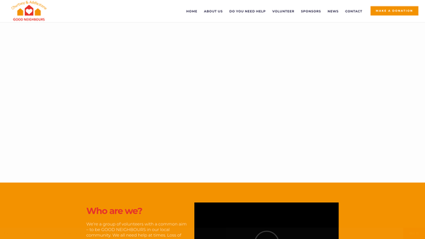 Screenshot of the Chertsey & Addlestone Good Neighbours website