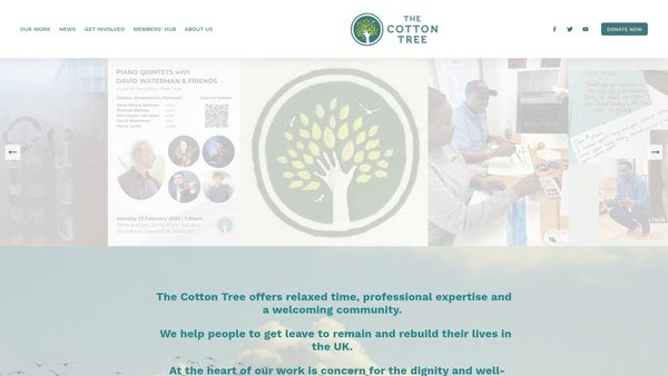 Screenshot of the The Cotton Tree Trust Limited website