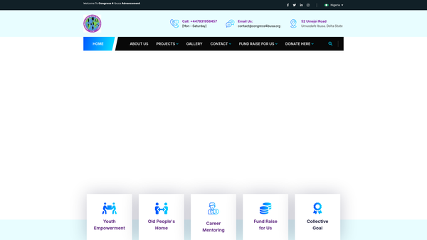 Screenshot of the Congress 4 Ibusa Advancement website