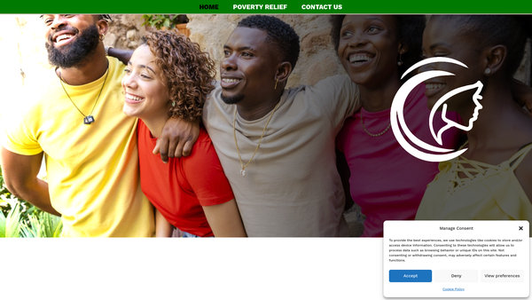 Screenshot of the The Heaven And Earth Rejoice Poverty Relief Charity website