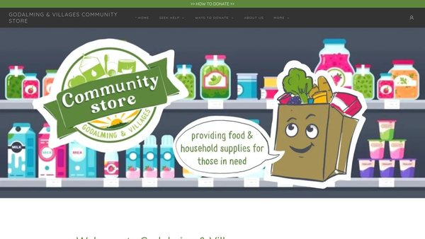 Screenshot of the Godalming And Villages Community Store website