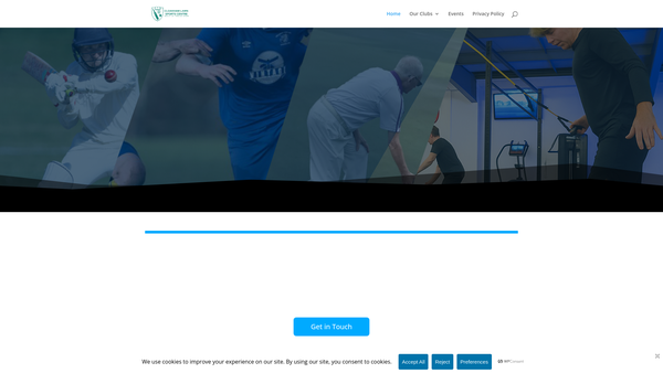 Screenshot of the Cloakham Lawn Sports Centre website