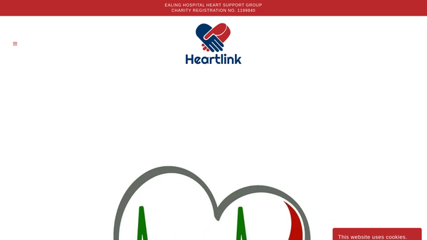 Screenshot of the Heartlink Ealing Hospital Heart Support Group website