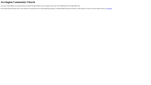 Screenshot of the Accrington Community Church website