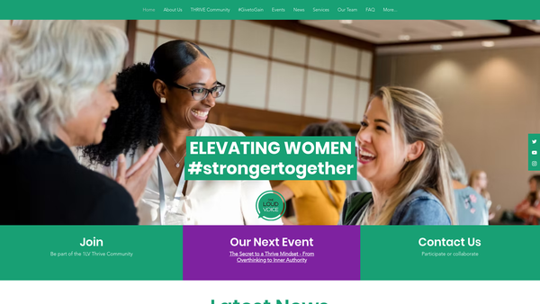 Screenshot of the One Loud Voice For Women website