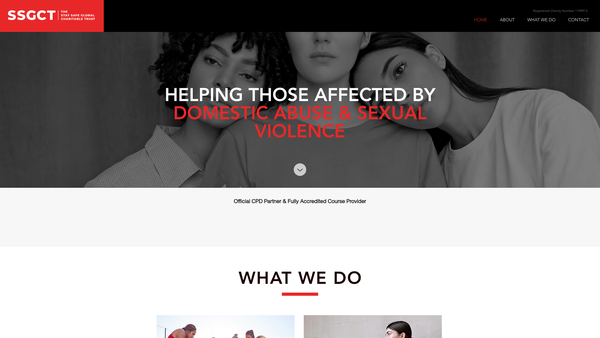 Screenshot of the The Stay Safe Global Charitable Trust website