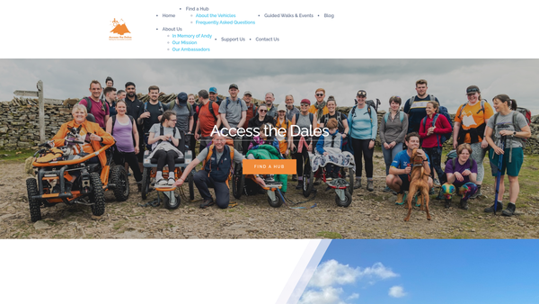 Screenshot of the Access The Dales website