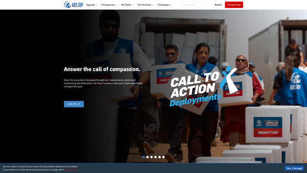 Screenshot of the Global Ehsan Relief Worldwide website