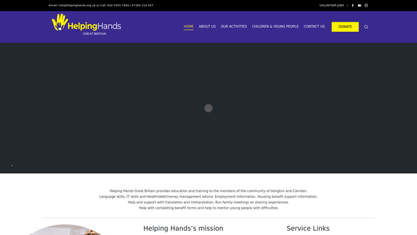 Screenshot of the Kafuti Trust website