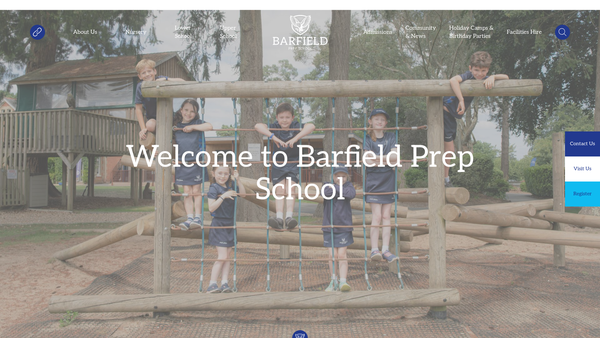 Screenshot of the Barfield School Parents & Staff Association website
