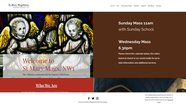 Screenshot of the The Parochial Church Council Of The Ecclesiastical Parish Of Christ Church And St Mary Magdalene Munster Square website