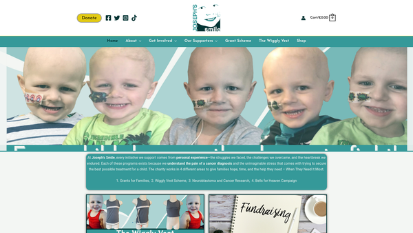 Screenshot of the Joseph's Smile website