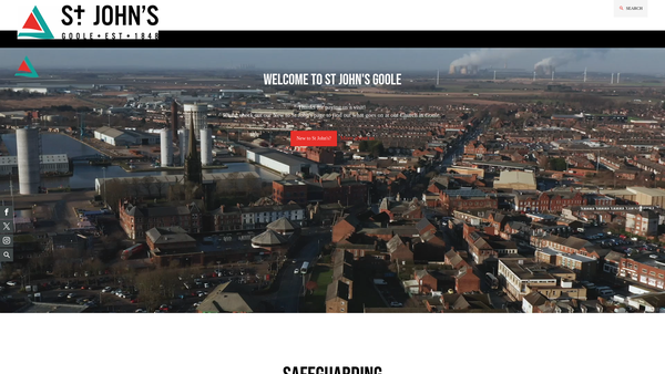Screenshot of the The Parochial Church Council Of The Ecclesiastical Parish Of St John The Evangelist, Goole website