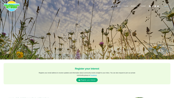Screenshot of the Greenhavens Network website