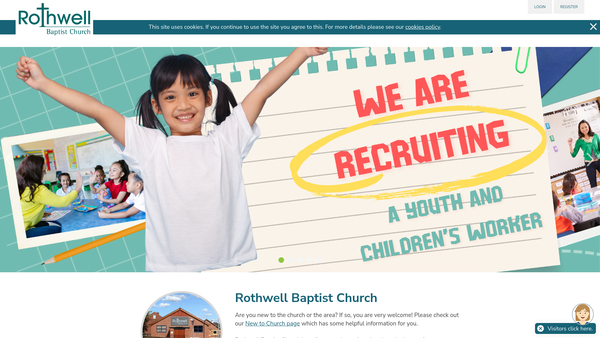 Screenshot of the Rothwell Baptist Church website
